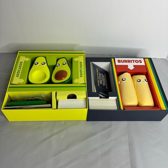 Throw Throw Burrito and Avocado Set of 2 Party Games Exploding Kittens Complete - Picture 6 of 6